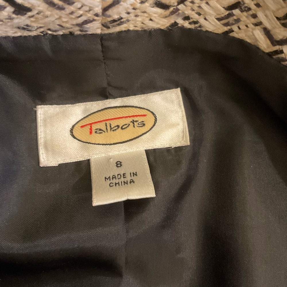 Vintage Talbots Women Blazer Tweed Lined Cotton/Silk Sz 8 M EUC Old Money Office - Picture 4 of 9
